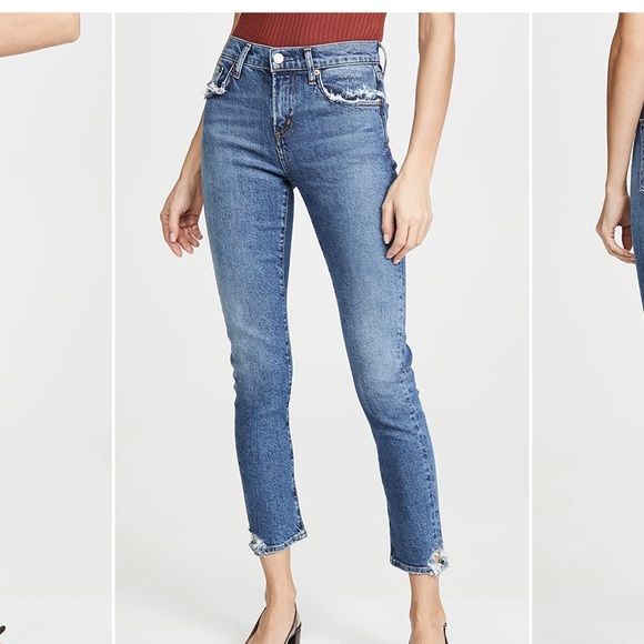 AGOLDE TONI WOMENS ANKLE FRAYED STRAIGHT LEG JEANS Size 24 - Picture 4 of 11